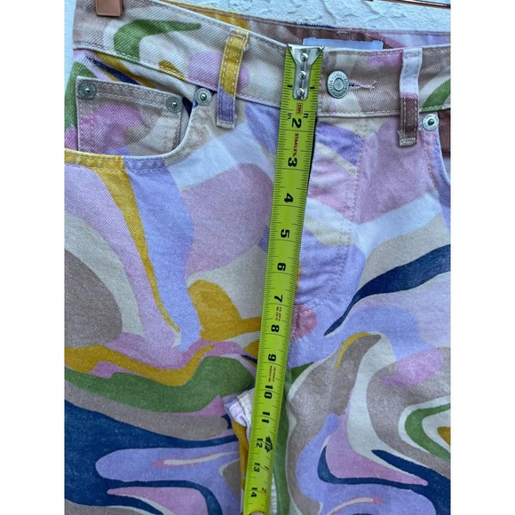 Zara Womens Mid Rise Straight Leg Marble Jeans Multicolor Size 2 - Picture 4 of 16